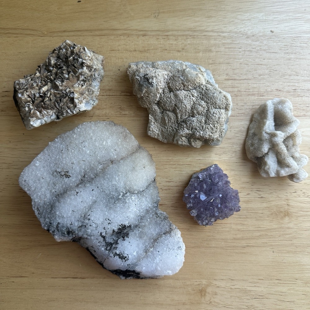 5 Quartz‎ Crystal Specimens 2-5 Inch Yukon Territory Pseudomorphs Amethyst